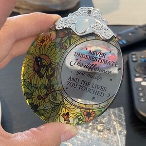 Colorful Stained Glass Sunflower Ornament